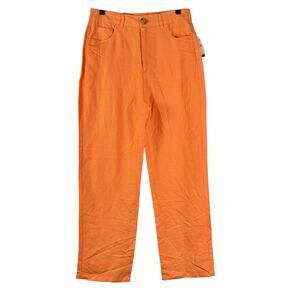 NWT BlankNYC The Baxter Ribcage Straight Leg Pants Chino Bright Orange Size 25